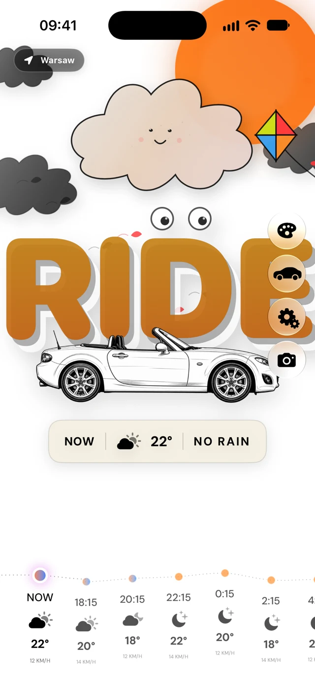 Open Sky main app screen